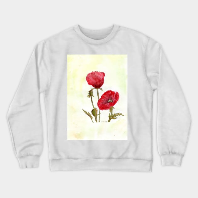 Poppy Crewneck Sweatshirt by Kunst und Kreatives